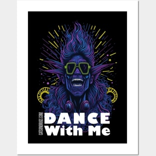 Techno T-Shirt - Dance with Me - Catsondrugs.com - Techno, rave, edm, festival, techno, trippy, music, 90s rave, psychedelic, party, trance, rave music, rave krispies, rave flyer T-Shirt T-Shirt T-Shirt Posters and Art